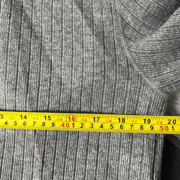 Prana Size Medium Full Zip Wool Blend Sweater Gray - Picture 7 of 7